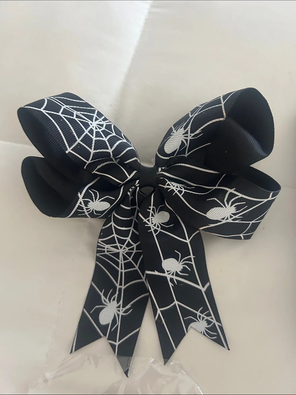 scunci Black & White Spider Web Bow with Coordinating Headwraps